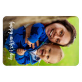 Happy Moederdag White Script fotosjabloon Magneet (Horizontaal)