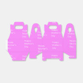 Happy moederdag white-tekst bedankdoosjes (Uitgevouwen)