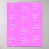 Happy moederdag white-tekst poster (Voorkant)
