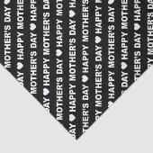 Happy Moederdag White voor zwart weefselpapier Tissuepapier (Detail)
