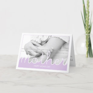 Happy Moederdag wil Foto Moms Day Lavender Kaart