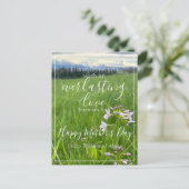Happy Moederdag Wild Flower Love Bijbelvers Briefkaart (Staand voorkant)