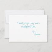 Happy Moederdag Wildflower Bouquet op Turquoise Kaart (Achterkant)