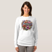 Happy Moederdag Wildflower T-shirt met lange mouwe (Voorkant volledig)