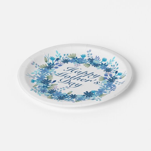 Happy Moederdag Winter Floral Paper Bord (Gekanteld)