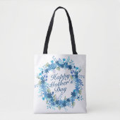 Happy Moederdag Winter Floral Wreath Canvas tas (Voorkant)