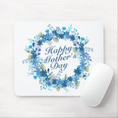 Happy Moederdag Winter Floral Wreath Mousepad Muismat (Met muis)