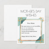 HAPPY MOEDERDAG WISHESE VOOR MIJN SUPPER MOM KAART (Voorkant / Achterkant)