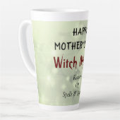 Happy Moederdag Witch Mama design Latte Mok (Linkerhoek)