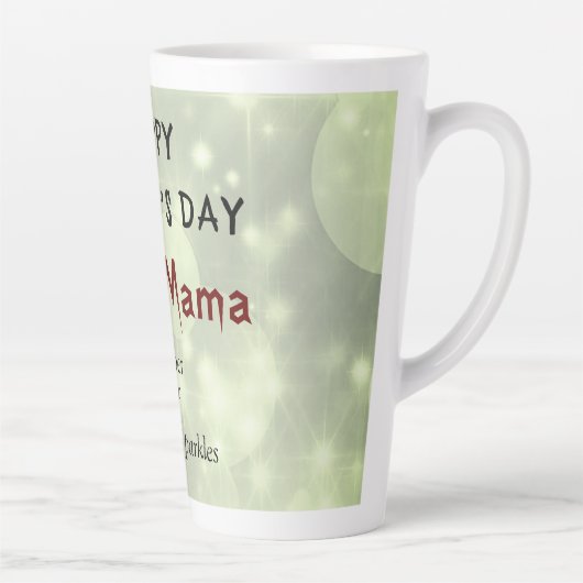 Happy Moederdag Witch Mama design Latte Mok (Rechts)