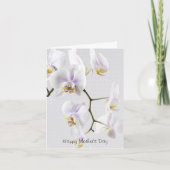 Happy Moederdag - witte orchideeën Kaart (Voorkant)