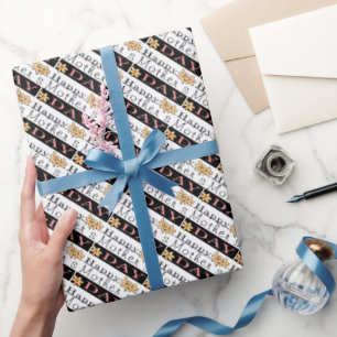 Happy Moederdag word art wrapping papier