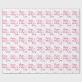 Happy Moederdag word art wrapping papier (Vlak)