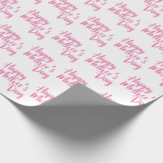 Happy Moederdag word art wrapping papier (Hoek)