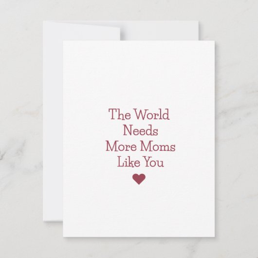 Happy Moederdag Wordle Kaart (Achterkant)