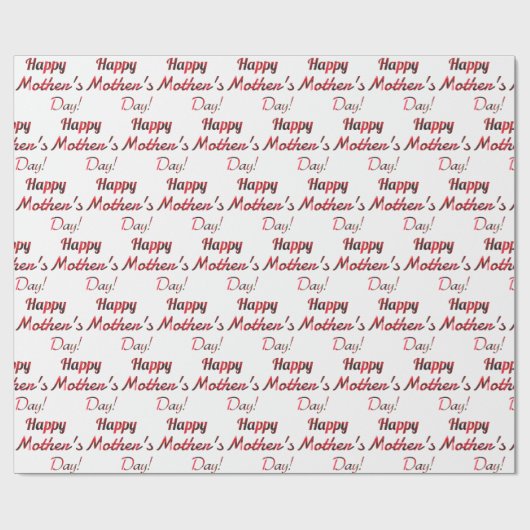Happy Moederdag Wrapping Paper Cadeaupapier (Vlak)