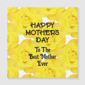 Happy Moederdag Yellow Bloemen Aangepaste Groeten (Voorkant)