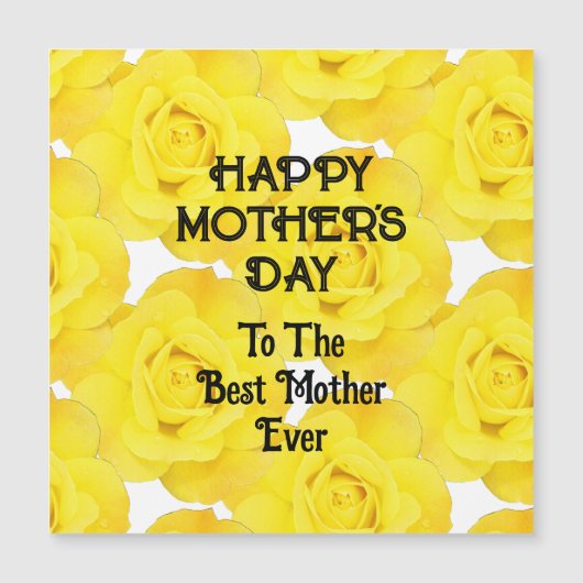 Happy Moederdag Yellow Bloemen Aangepaste Groeten (Voorkant)