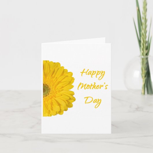Happy Moederdag Yellow Daisy Kaart (Voorkant)
