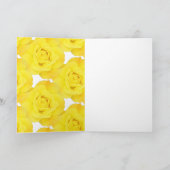 Happy Moederdag Yellow Floral Custom Text 2025 Feestdagen Kaart (Binnen)