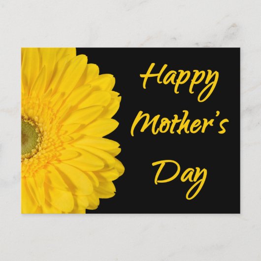 Happy Moederdag Yellow Flower Briefkaart (Voorkant)