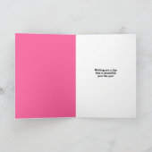 Happy Moederdag Yellow Flower op roze Feestdagen Kaart (Binnen)