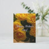 Happy Moederdag Yellow Roses Briefkaart (Staand voorkant)
