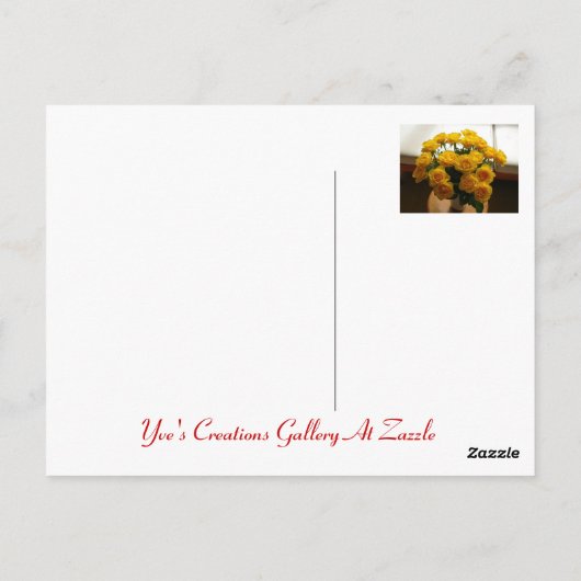 Happy Moederdag Yellow Roses I Briefkaart (Achterkant)