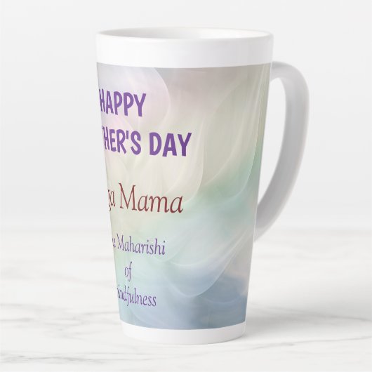 Happy Moederdag Yoga Mama design Latte Mok (Rechterhoek)