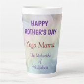 Happy Moederdag Yoga Mama design Latte Mok (Voorkant)