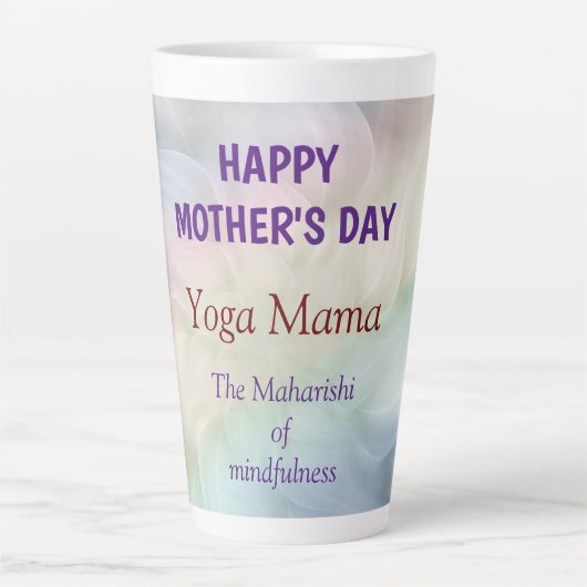 Happy Moederdag Yoga Mama design Latte Mok (Voorkant)