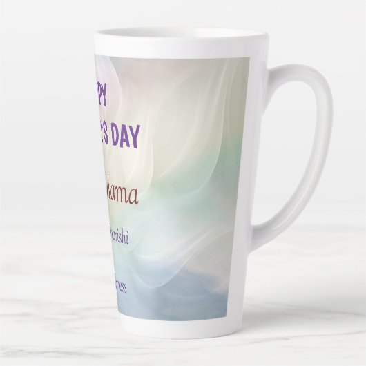 Happy Moederdag Yoga Mama design Latte Mok (Rechts)