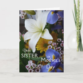 Happy Moederdag-zuster- Floral Kaart