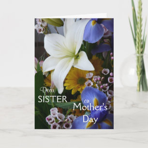 Happy Moederdag-zuster- Floral Kaart