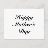 Happy Moederdag zwart elegant klassiek script Briefkaart (Voorkant)