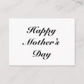 Happy Moederdag zwart wit elegante klassieker Advieskaart (Voorkant)