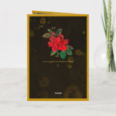 Happy Moederdag zwarte rode rozen Folie Feestdagenkaart (Achterkant)