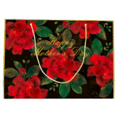 Happy Moederdag zwarte rode rozen Groot Cadeauzakje (Achterkant)