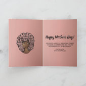 Happy Moederdag, zwarte vrouwen aanmoedigen, roze Kaart (Binnen)