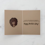 Happy Moederdag, zwarte vrouwen stimuleren, bruin Kaart (Binnen)