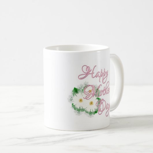 Happy Moeders Day Daisies Coffee Mok (Voorkant rechts)