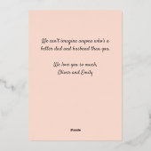 Happy Moeders Day Mammie Bloem 3 Foto Gold Folie Feestdagenkaart (Achterkant)