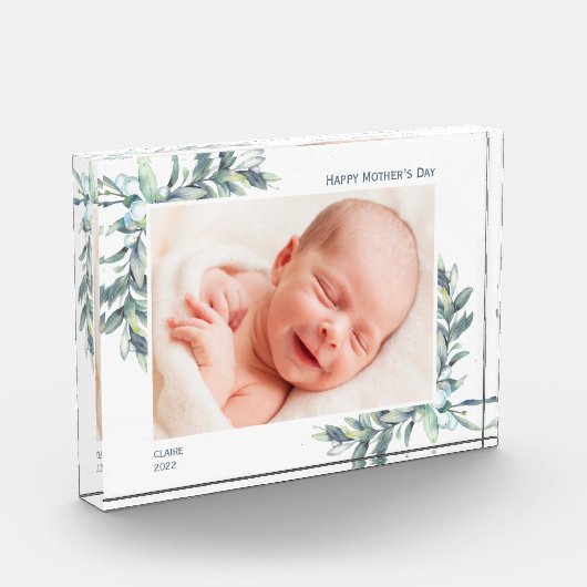 Happy Moeders Day Photo Block met Leaves Berries Fotoblokken (Links)