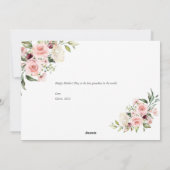 Happy Moeders Day Photo Card met roze rozen Feestdagenkaart (Achterkant)