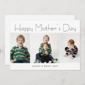 Happy Moeders Day Photo Collage Card Feestdagenkaart (Voorkant / Achterkant)