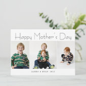 Happy Moeders Day Photo Collage Card Feestdagenkaart (Staand voorkant)