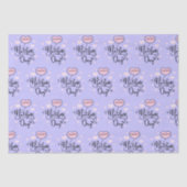 Happy Moeders roze Harten Dag Moderne Typografie Tissuepapier (Voorkant)