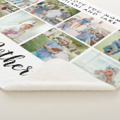Happy Moeders Whtie Photo Collage Sherpa Deken (3/4)