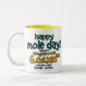 Happy MOle DAY! (Avogadro-nummer) Tweekleurige Koffiemok (Links)