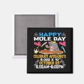 Happy Mole Day On 23rd October Chemistry Lover Wom Magneet (Voorkant / Achterkant)